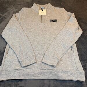 Gear For Sports Red River NM Quarter Zip Pullover Grey Heather Mens Large NWT
